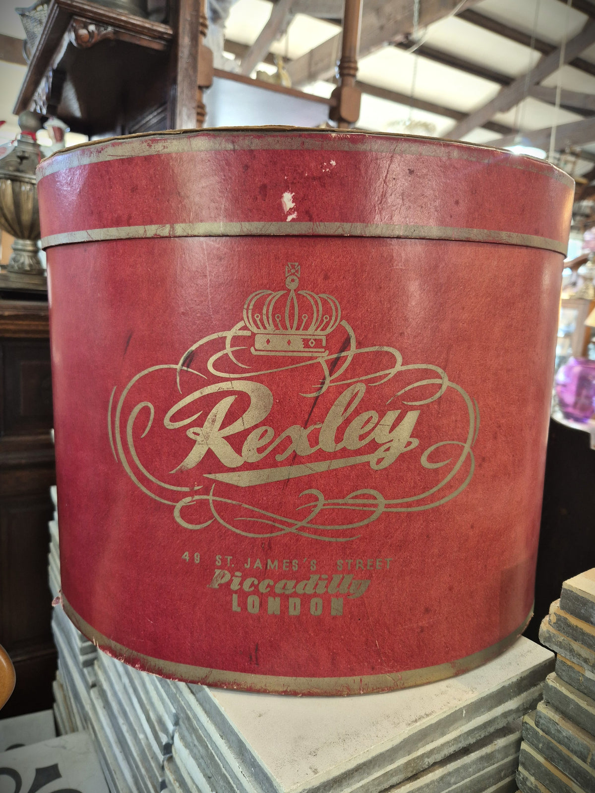 Rexley's Piccadilly London Hat Box C.1910