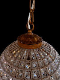 Round Crystal Basket Chandelier