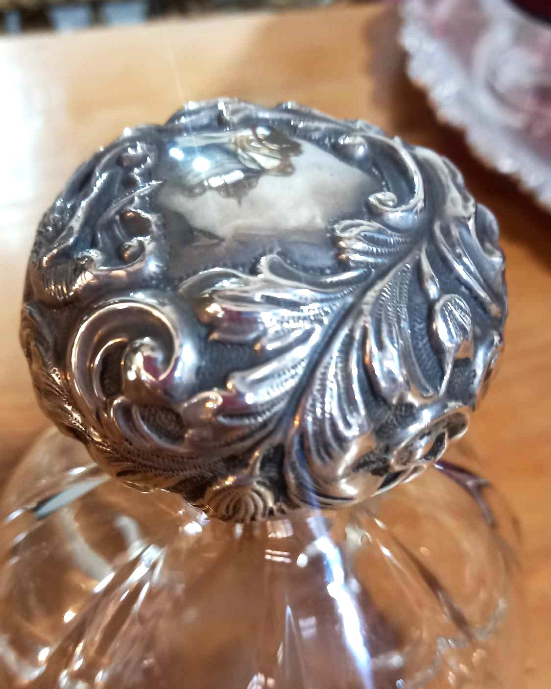 Stirling Silver Top Perfume Bottle
