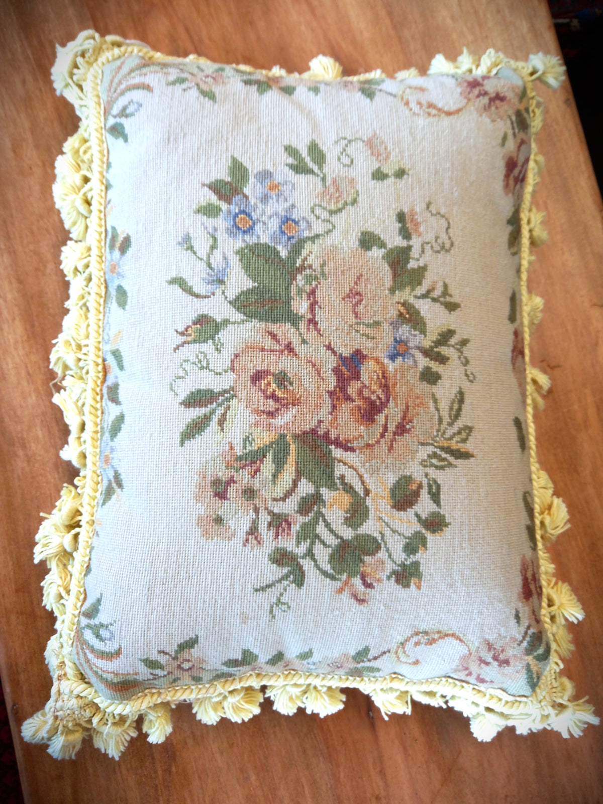 Tapestry Cushion with tassles