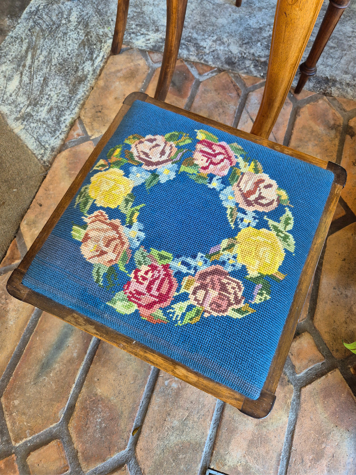 Vintage Tapestry Stool