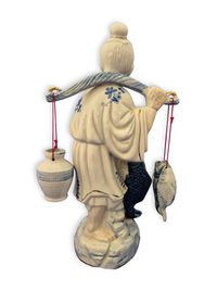 Vintage Chinese fisherman back view