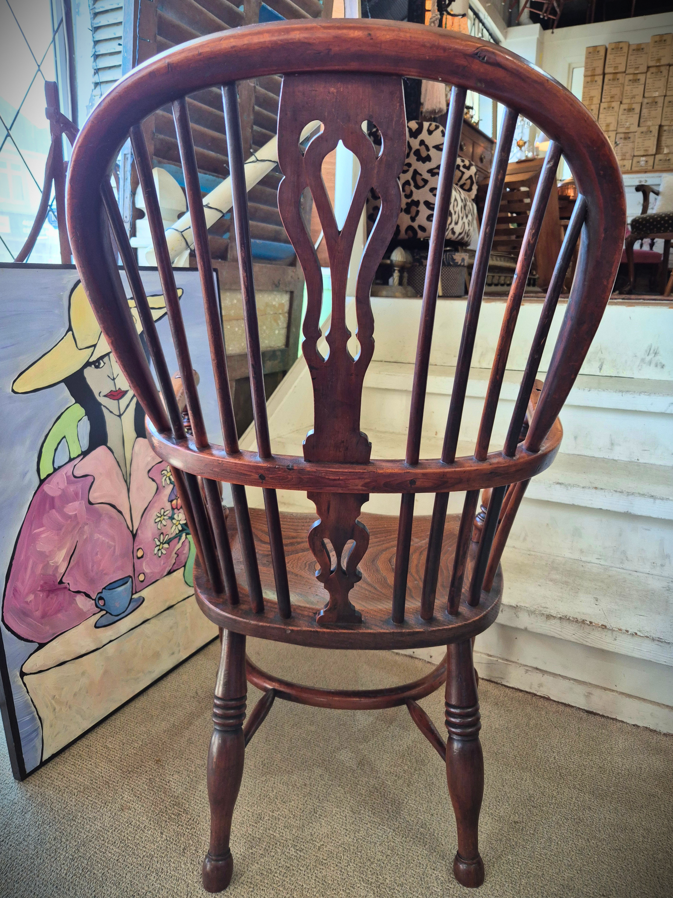 Windsor Wheel Back Chair back view.