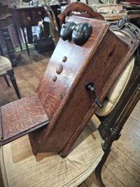 Oak Wall Telephone with Crank 
